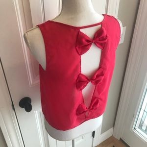 Coral Top w/ Bows